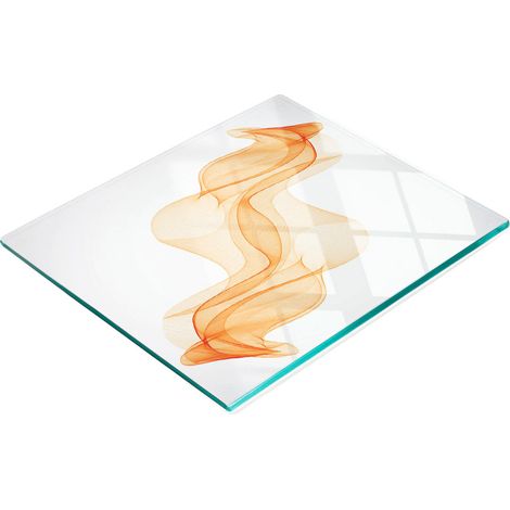 Planche à découper décorative en verre, motif abstrait fumé, 60 x 52 cm (1/5)