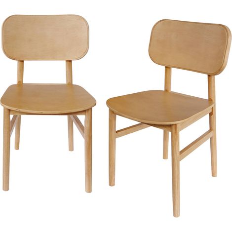 sweeek - 2er Set Stühle aus Hevea-Holz (1/5)