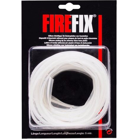 FireFix Silikon-Dichtlippe 500cm transparent Schmutzlippe Stauschutz Kaminplatte