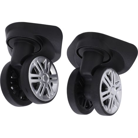 paire de roulettes pivotantes pour valise, roulettes de rechange silencieuses à double rangée (1/5)