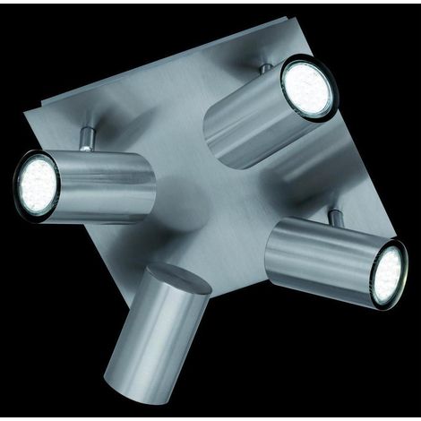 Trio Leuchten 4er Spot Marley GU10, nickel matt Deckenleuchte