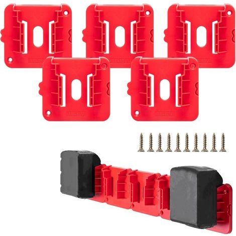 APEX Lot de 5 supports de batterie Rozlchar compatibles avec les supports de batterie Milwaukee 18V (batterie non incluse) (1/5)