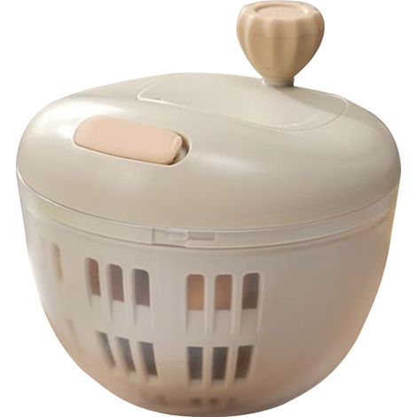 Essoreuse à salade, lave-salade, bol de 800 ml avec base antidérapante, passoire pour nettoyer les fruits et légumes, accessoire de cuisine pour des fruits et légumes croquants, idéal pour le camping (1/5)