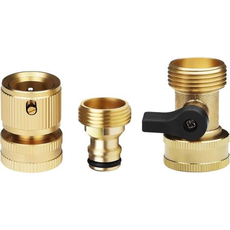 Schnellkupplung für 3/4″-Gartenschläuche mit integriertem Kugelventil – einfache, wasserdichte und auslaufsichere Verbindung