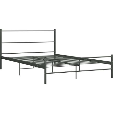 Maison Exclusive - Estructura de cama sin colchón metal gris 120x