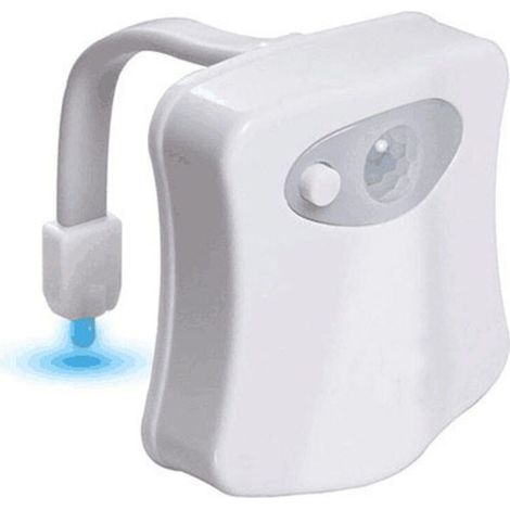 Capteur de toilette suspendu corps capteur de toilette LED couleur veilleuse-8 couleurs, 2.5W, 3 piles AAA, 1pc (1/5)