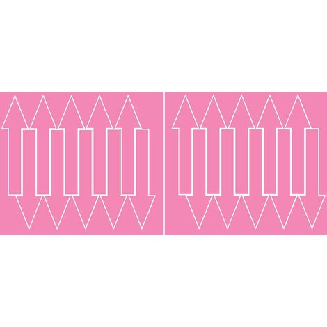 Adesivi a forma di freccia, 15x4 cm, 20 pezzi, rosa lucidi