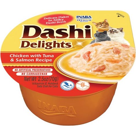 INABA Dashi Delights - friandises pour chats au poulet, thon et saumon, 70 g (1/5)