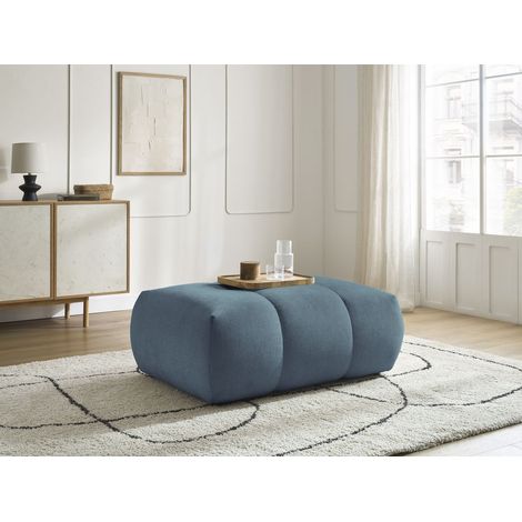 BOBOCHIC - Pouf FUJI tissu lisse Bleu clair (1/5)