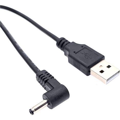1m USB vers DC 5 V câble d'alimentation avec prise coudée 3.5 x 1.35 mm, câble chargement USB vers DC 3.5 mm pour câble charge pour brosse à dents électrique (1/5)