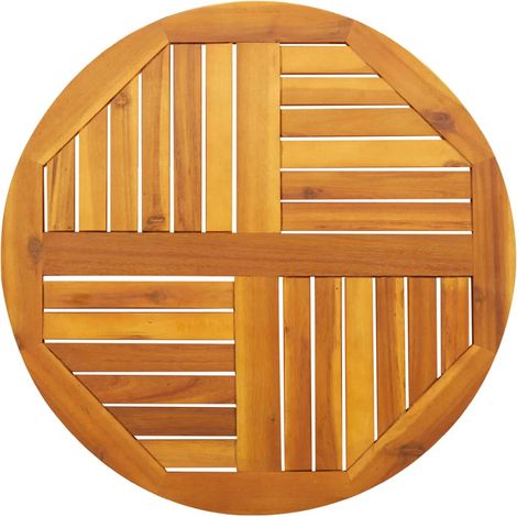 Tischplatte Ø70x2 cm Rund Massivholz Akazie
