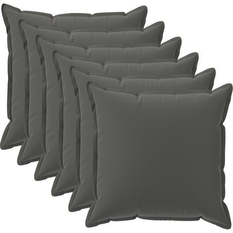 vidaXL Funda de almohada 6 uds. HOUTEN Gris antracita 50 x 50 cm (1/2)