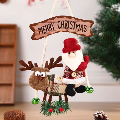 Ornement De Sapin De Noël - Décoration Suspendue En Bois Et Polyester - Pour Arbre De Noël Fenêtre Cheminée Porte - Lot De 1 Pièce (1/3)
