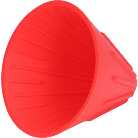 Filtre à café pliable et réutilisable en silicone rouge, idéal pour les voyages, le camping, le bureau et la maison. (1/5)