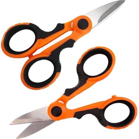 2pcs Ciseaux Câble Fibre Optique, Ciseaux d'électricien et Dénudeur de Câble, pour Ciseaux Électriques Multi-Usages pour Câble Électrique Coupé (1/5)