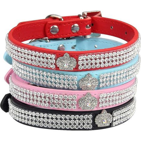 collier Rglable En Cuir Synthtique Avec Strass Pour Chien Et Chat De Petite Taille (1/5)