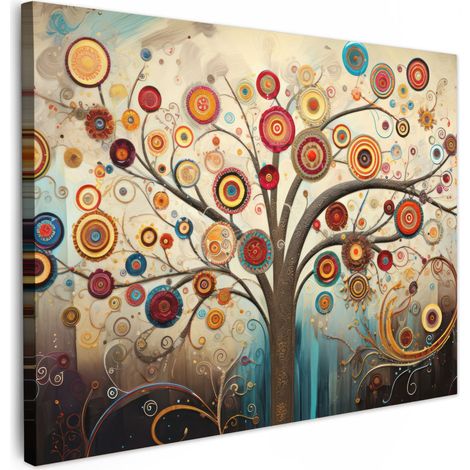 CUADRO EN LIENZO Árbol - Árbol de la vida - Color Cuadros 40x30 cm