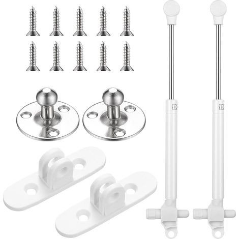 2 Pcs Verin Hydraulique Amortisseurs, 100 N/10 kg Vérin à Gaz à Piston Hydraulique, Charniere Porte Cuisine, Support Verin Meuble Ressort Amortisseurs à Gaz pour Porte Armoire Cuisine (1/5)