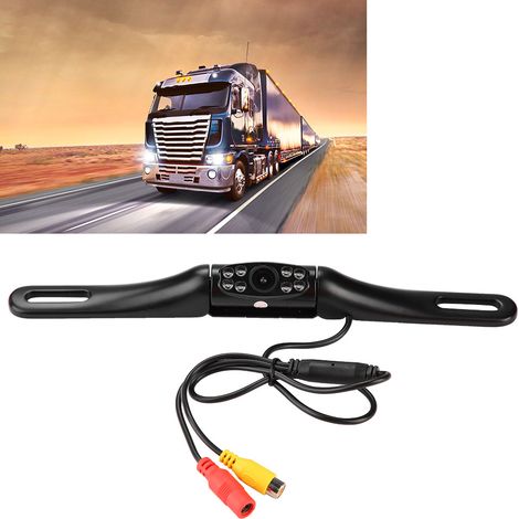 Caméra de recul avec vision nocturne infrarouge pour voiture, camion et van - aide au stationnement avec vue arrière (1/5)