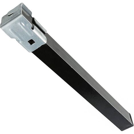 Gamba base letto nera 30x30mm 35cm
