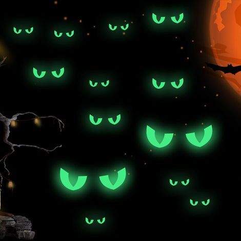 Halloween Fluorescent Autocollants Halloween Décorations Amovibles Lumineux Stickers Muraux pour la Fête d'halloween Chambre des Enfants (1/5)
