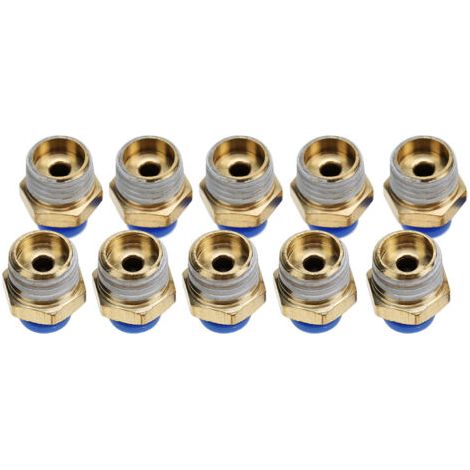 Raccord rapide pneumatique pour tuyau d'air de 4 mm, filetage mâle, connecteur droit à insertion (PC4-2, lot de 10) (1/5)