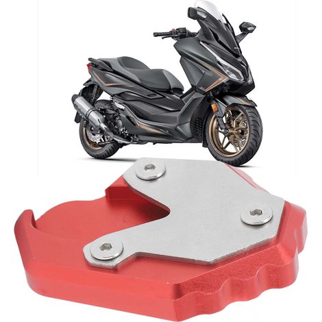 Motorrad-Seitenständer und verbreiterter Sitz, kompatibel mit Forza 350 NSS350 2020-2022 (rot). (1/5)
