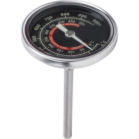 Thermomètre de four en acier inoxydable, 0-1000 ℉/0-500 ℃ Thermomètre de barbecue de viande de cuisine de cuisine, largement utilisé dans les aliments, le pétrole, les produits chimiques, etc. (1/5)