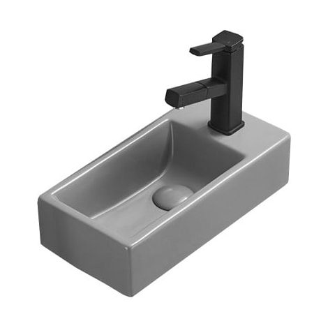 Mexen Inez Aufsatzwaschbecken links 40 x 20 cm, Hellgrau matt - 21484061L (1/2)