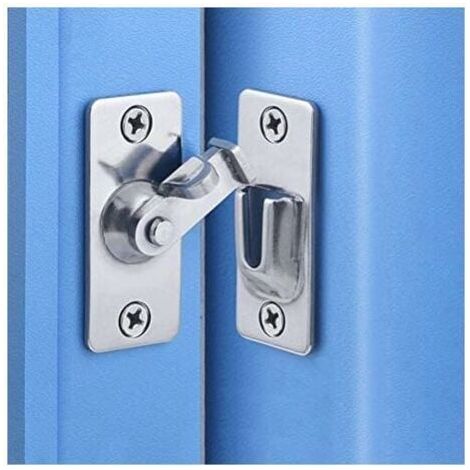 FENOPLASTICALoquet de porte, loquet de porte coulissante à 90 degrés, acier inoxydable, fermoir pliant de porte coulissante d'angle de sécurité (1/4)