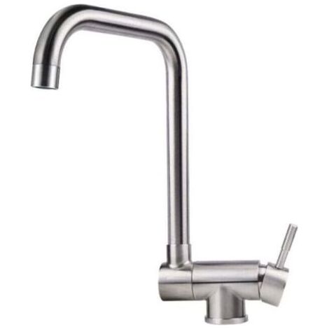 Robinet de Cuisine Rabattable , Mitigeur Evier Repliable en Acier Inoxydable devant Fenêtre, Robinet Évier Pivotant à 360º Brossé TRIMEC (1/4)