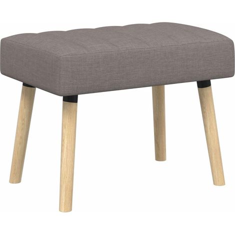 Kanalgepolsterte Bank Taupe 60 x 40 x 45 cm Stoff vidaXL (1/5)