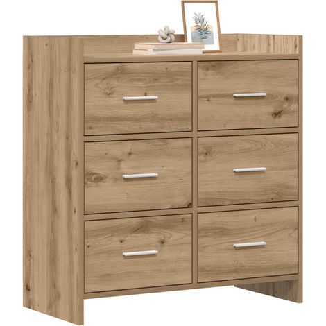 Sideboard/Anrichte/Buffet Artisan-Eiche 75 x 33 x 80 cm Holzwerkstoff LXWW576738 (1/5)
