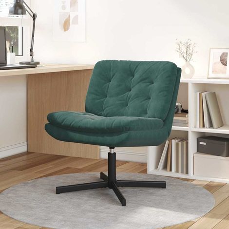 Sillón Relax giratorio Verde oscuro 63 x 75 x 76 cm Terciopelo vidaXL (1/5)
