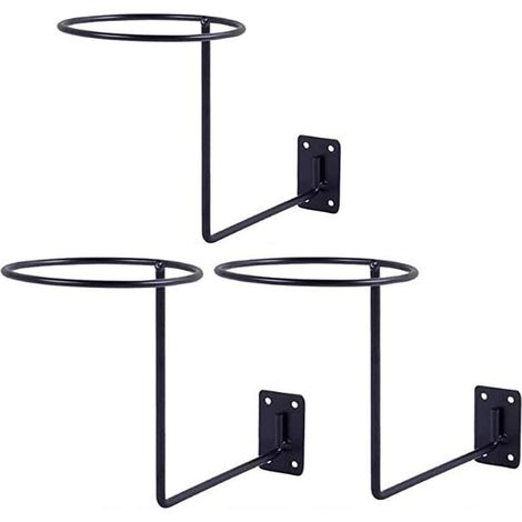 Présentoir à casques - Support de rangement pour casques de vélo et de moto (3 pièces, noir) (1/5)