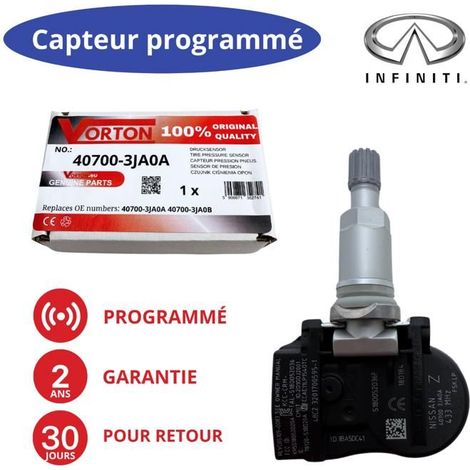 Sensore TPMS preprogrammato Infiniti 40700-3JA0A/3JA0B 433 MHz per Q50 Q60 QX60