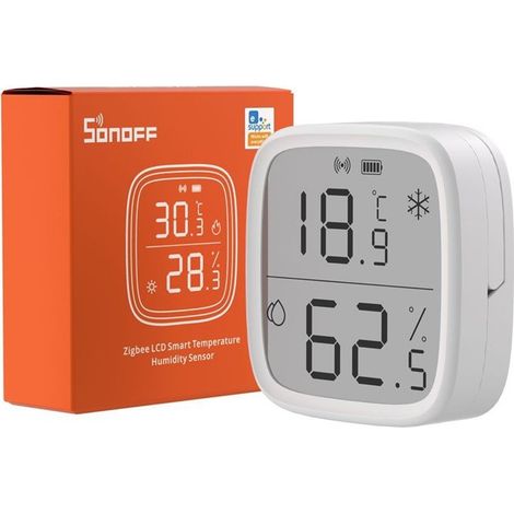 Trade Shop - MINI SENSOR TEMPERATURE BILDUNG IGROMETRO DISPLAY LCD SONOFF SNZB-02D - (1/5)