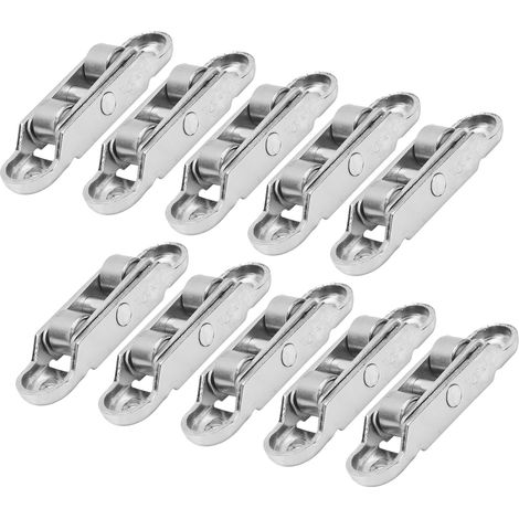 20 Pièces Galets de Porte Coulissante en Acier avec Double Roulement pour Armoire et Fenêtre (1/5)