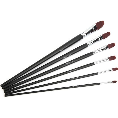 Lot Nylon 6 Brosses à Peinture Cheveux pour Aquarelle Acrylique Gouache Huile Style B (1/5)