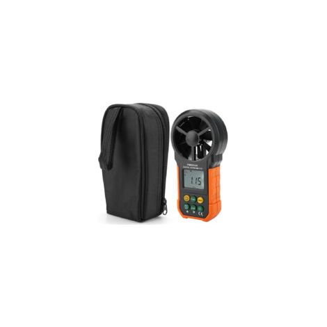 Anémomètre numérique portable PM6252A Mesure débit d'air et vitesse du vent Écran LCD rétroéclairé Alimentation 9V (1/5)