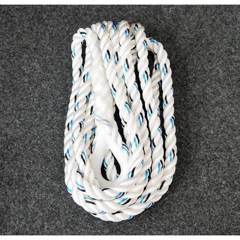 Longe bicolore cordage de rechange synthétique diamètre 14mm longueur 4 mètres 1 boucle ANTEC 1009301 DERANCOURT