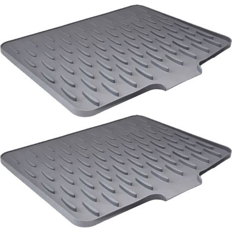 Tapis de vidange de cuisine en Silicone incliné, résistant-petit (1/5)