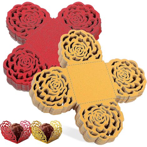 Emballages pour boîtes de chocolats et truffes (100 pièces) - Papier léger et facile à utiliser (1/5)