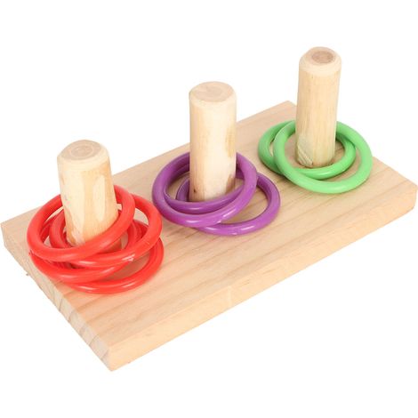 Jouet anneau d'oiseau coloré interactif, entraînement à la mastication, Puzzle de table pour perroquet, inséparable, calopsitte, 5cm/2,0 pouces (1/5)