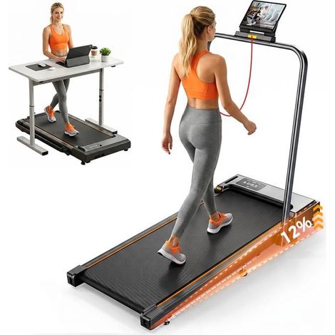 Laufband 2 in 1, Neigung 12%, Geschwindigkeit 1-12 km/h, Motor 2,5 PS, mit LED-Display und kabelloser magnetischer Fernbedienung (1/5)