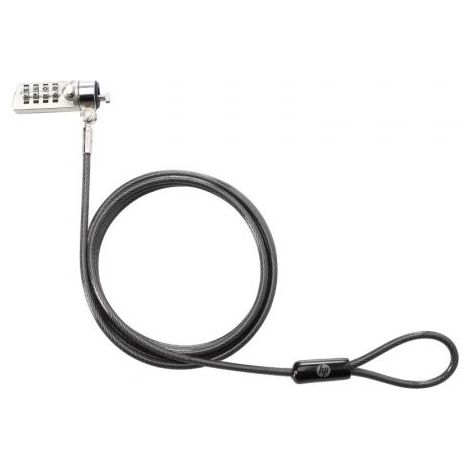 HP Essential Combination Lock - Bloqueo de cable de seguridad - 1.22 m - para EliteBook 8770, ZBook 15u G2, 15u G3, 15u G4, 15u G5, 15u G6, 17 G3, 17