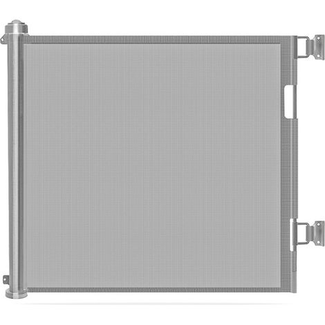 Barrière de Sécurité ABS 86x150cm Rotating Lock Gris Protection Bébé Escaliers Balcon Salle de Bain (1/4)