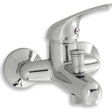 Wannenarmatur chrom – Wandinstallation – Stichmaß 100 mm – Kartusche 35 mm – Für Sanitär-Oberteile – Novaservis (1/2)