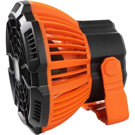 Ventilateur de Camping avec LED, Crochet Pivotant à 180°, 3 Vitesses Ventilateur Portable 5200 mAh pour Chambre,Camping et Bureau (1/5)