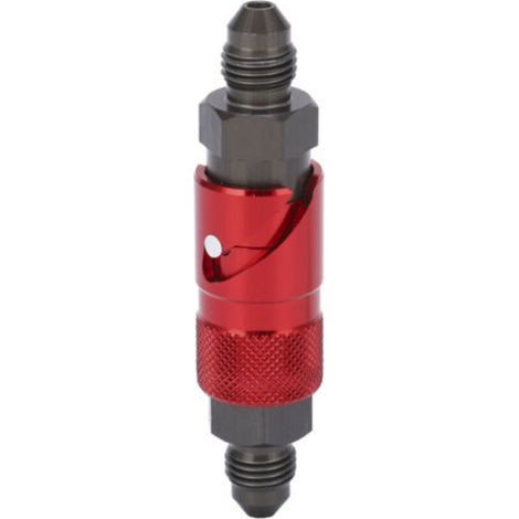 Adaptateur de connexion à dégagement rapide pour conduite de frein, raccord en alliage d'aluminium pour tuyau de liquide de carburant et d'huile rouge (1/4)
